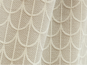 PARURE - Polyester fabric with graphic pattern for curtains by LELIEVRE
