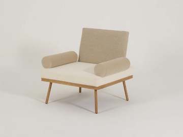 RUE DU MAIL - Fabric armchair with armrests by LELIEVRE