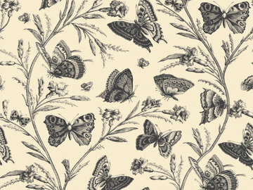 SÉRÉNADE - Nonwoven wallpaper with floral pattern by LELIEVRE