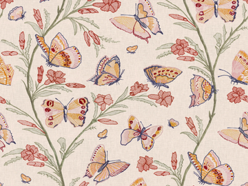SYMPHONIE - Nonwoven wallpaper with floral pattern by LELIEVRE