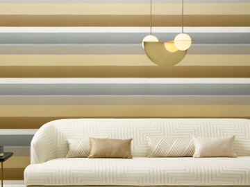 VARIATION - Striped vinyl wallpaper by LELIEVRE