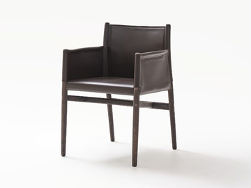 AYON - Tanned leather chair by Lema
