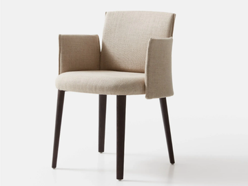 AYRA - Fabric chair with armrests by Lema