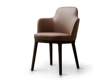 LUCYLLE - Upholstered chair with armrests by Lema