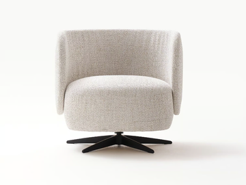 MIKI - Swivel armchair with 4-spoke base by Lema