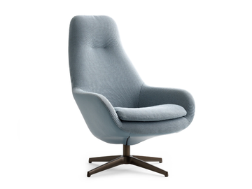 LX389 - Swivel fabric armchair by LEOLUX LX