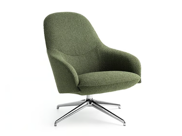 LXR13 - Swivel fabric armchair with armrests by LEOLUX LX