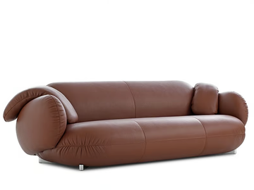 LXR16 - 3 seater leather sofa by LEOLUX LX
