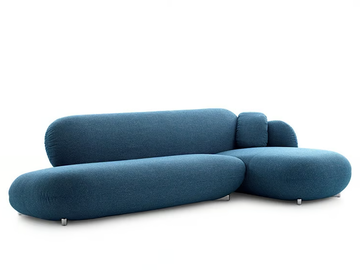 LXR16 - Fabric sofa with chaise longue by LEOLUX LX