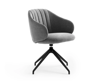 LXR23 - Trestle-based swivel chair with armrests by LEOLUX LX
