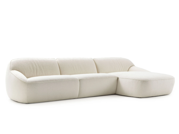 LXR26 - Fabric sofa with chaise longue by LEOLUX LX