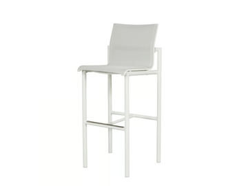 BASTINGAGE - High aluminium stool with back by Les Jardins®