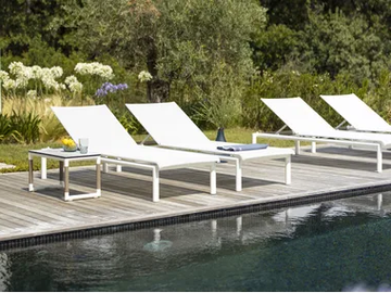 BASTINGAGE - Recliner sun lounger by Les Jardins®