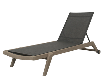 COPENHAGUE - Recliner sun lounger with castors by Les Jardins®