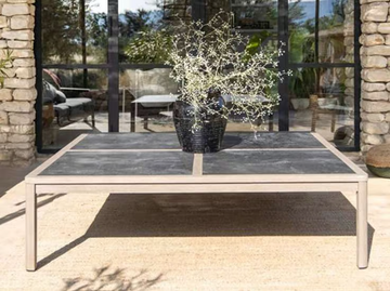 COPENHAGUE - Square low HPL garden side table by Les Jardins®