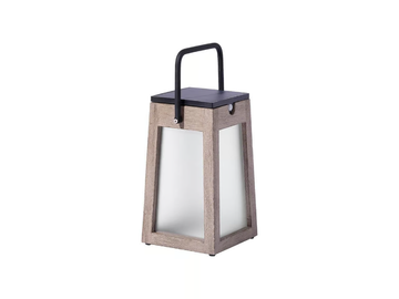 TECK147 - Solar powered teak lantern by Les Jardins®