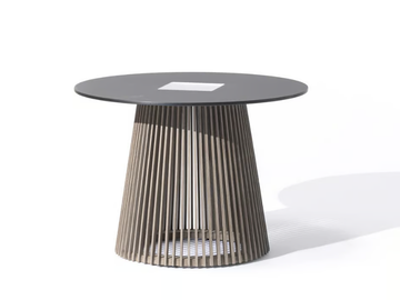 TECKA XL - Round with light garden side table by Les Jardins®
