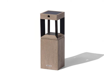 TECKA40/41 - Solar Powered teak bollard light by Les Jardins®