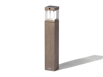 TECKA50/51 - Solar Powered teak bollard light by Les Jardins®