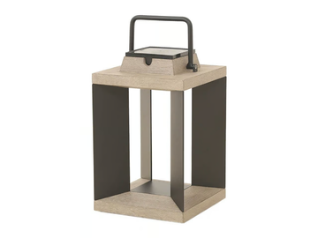 TECKA80 - Solar powered aluminium and wood lantern by Les Jardins®