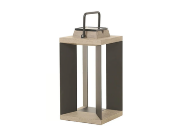 TECKA81 - Solar powered aluminium and wood lantern by Les Jardins®