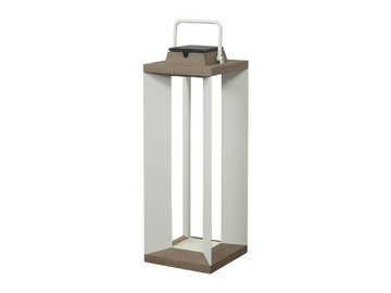 TECKA97 - Solar powered aluminium and wood lantern by Les Jardins®