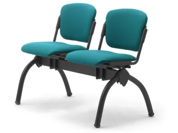 CORTINA - Freestanding polypropylene and fabric beam seating by Leyform