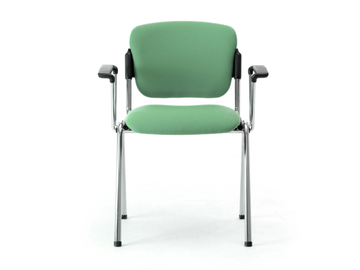 CORTINA - Steel and fabric chair with armrests by Leyform