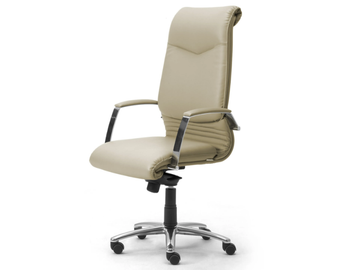 ELEGANCE - Swivel leather executive chair with armrests by Leyform