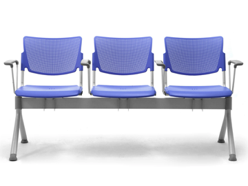 LAMIA - Freestanding steel and polypropylene beam seating by Leyform