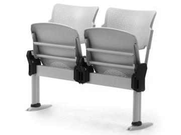 LAMIA - Freestanding steel and polypropylene beam seating by Leyform
