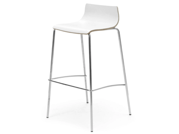 MY STOOL - High laminate and chrome steel stool by Leyform