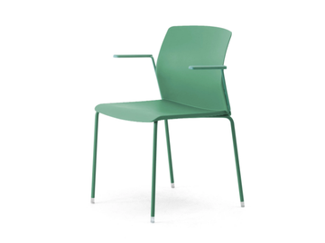 OCEAN - Recycled plastic chair with armrests by Leyform