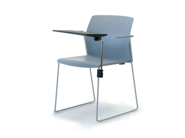 OCEAN - Recycled plastic training chair with writing tablet by Leyform