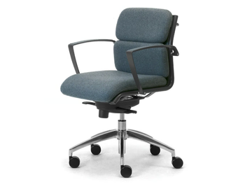 ORIGAMI MASTER - Fabric office chair with armrests with 5-Spoke base by Leyform