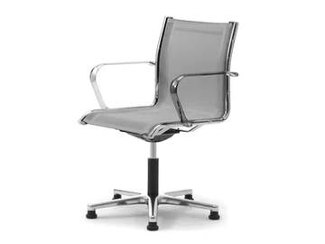 ORIGAMI RE - Swivel mesh chair with 5-spoke base by Leyform