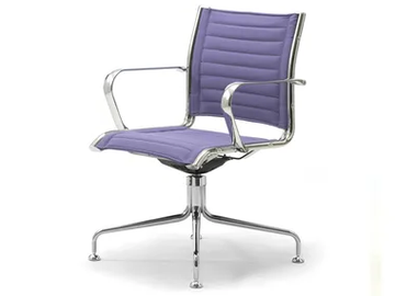 ORIGAMI TD - Swivel trestle-based fabric chair with armrests by Leyform