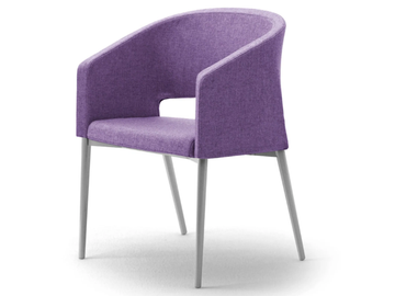 REEF - Upholstered fabric chair with armrests by Leyform