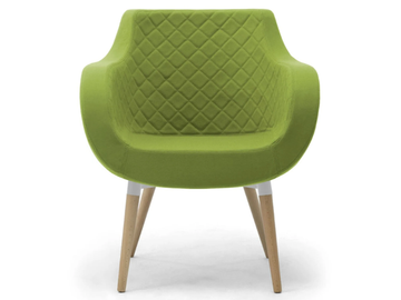 VICTORIA - Wool easy chair with armrests by Leyform