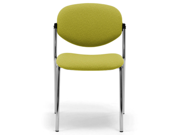 WENDY - Chromed steel and fabric chair with linking device by Leyform