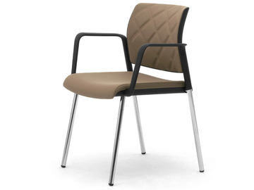 WIKI TECH - Upholstered fabric chair with armrests by Leyform