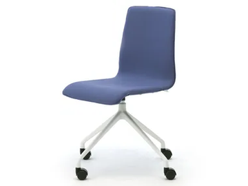 ZEROSEDICI - Trestle-based fabric chair with armrests by Leyform