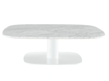 ALSTER - Low square Carrara marble coffee table by Ligne Roset