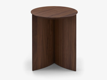 APUSO & RONDONE - Round walnut coffee table by Ligne Roset