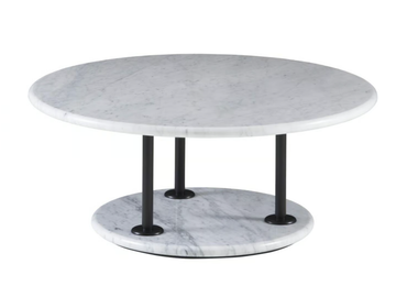 ASTAIR - Low round marble coffee table by Ligne Roset