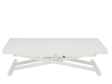 BRUNCH - Height-adjustable low rectangular steel and wood coffee table by Ligne Roset