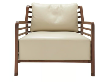 FLAX - Leather armchair with armrests by Ligne Roset
