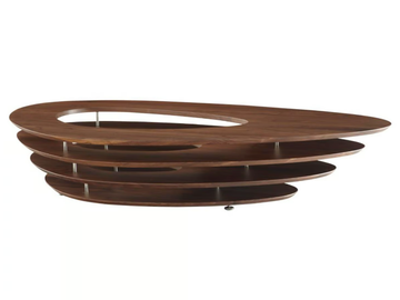 INTERSTICE - Low walnut coffee table by Ligne Roset