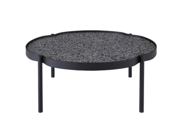 MALLEA - Round metal coffee table with granite top by Ligne Roset