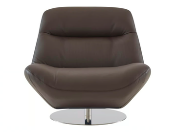 MANAROLA - Swivel leather armchair by Ligne Roset
